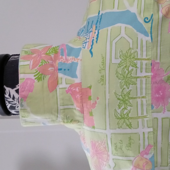 🏝VTG/RARE Lilly Pulitzer🏝 - "Via Lilly" Palm Beach Map Cropped Wrap Top - Picture 4 of 16